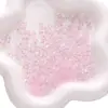 3 cuentas acrílicas transparentes de 6 mm de color sólido tipo cacahuete para pulseras y collares hechos a mano.