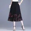 893 # Calça de Verão Fina Estampada 2026 Novo Estilo para Figuras Baixas, Calça Pantalona Floral de Cintura Alta Emagrecedora