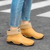 Botas de chuva forradas de lã para casais, antiderrapantes, à prova d'água, resistentes ao desgaste, botas de chuva, pesca ao ar livre, cavaleiro, chef, sapatos de borracha com plataforma quente