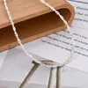 Plata 925 Brillante Artesanía Italiana Flor de Coche Superficie Cortada Perla Destellante Envoltura Círculo de Dinero Red Social Mismo Clavícula