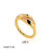 Anillo transfronterizo de oro de 18 quilates con circonita, temperamento, amor, irregular, liso, joyería, joyería de mano, Amazon
