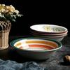 Louça de porcelana pintada à mão 7-8,25 polegadas tigela de fundo reverso tigela de sopa tigela de arroz redonda comércio exterior exportação prato de sopa de cerâmica criativo