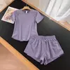 Conjunto Esportivo para Mulheres, Conjunto de 2 Peças de Secagem Rápida para o Verão, Camiseta Anti-Exposição para Corrida, Maratona, Yoga, Conjunto Casual de Fitness de Duas Peças
