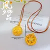 Collar de Oro de Arena Vietnamita Imitación Oro Llama Buda Guanyin Colgante Joyería Yiwu Chapado en Oro Buda Maitreya Al por Mayor Nuevo Estilo Chino