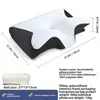 Almohada para Cuello de Espuma Viscoelástica Mariposa para Uso en Casa, Almohada Individual para Dormir, Protección de la Columna Cervical, Ultra Suave, Extraíble y Lavable, Dropshipping, Verano