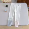Leggings Coreanos para Niñas 25 Primavera y Otoño Nueva Moda Color Caramelo Bloque de Color Pantalones Pantalones con Estampado de Dibujos Animados para Bebé Niña