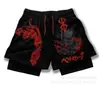Produto de E-commerce Mais Vendido Através das Fronteiras: Shorts da Série Naruto com Estampa Digital 3D Dragon Ball Shorts de Praia Dupla Camada na Amazon