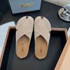 Zapatillas de salón retro de diseño nicho con puntera para verano para mujer, zapatos romanos de playa casuales sin cordones, modernos y elegantes
