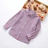 Camisa de cuadros de manga larga de primavera para niños, camisa de cuadros de manga larga para niños, camisa de cuadros multicolor unisex para primavera y otoño