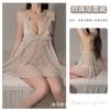 Media Azúcar Gravedad Sexy Encaje Transparente Lencería de Tirantes Camisón Masajeador de Perlas Ropa Interior Sexy Transparente Tentación Pijama 9087