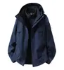 Forro de forro polar compuesto Olyron de grafeno, cremallera impermeable, insignia intercambiable, chaqueta con capucha tres en uno