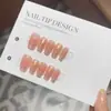 XSunset Streamer Ojo de Gato Hechas a Mano Premium Uñas Portables Estilo Corto Blanqueamiento Acabado Parche de Uñas Arte Falso