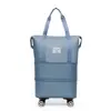 Bolsa de Viagem Grande Capacidade Roda Universal Estudante Viagem de Negócios Bolsa de Armazenamento para Maternidade Impermeável Separação Seco e Molhado Expansível Bolsa de Bagagem