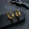 Pendientes de Gato de la Suerte Retro Transfronterizos para Hombres, Elegantes y de Alta Gama, Pinzas para Orejas Tejidas de Gatito para Mujeres, Pendientes Sencillos de Estilo Chino