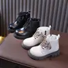 Botines cortos estilo británico para niños 2026 otoño e invierno Botas Martin para niñas Versión coreana Botas de cuero elegantes para estudiantes