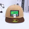 Sombreros Infantiles de Comercio Exterior con Parche de Letra g, Gorras Hip-Hop con Bloques de Color, Gorras de Béisbol de Ala Plana para Street Dance, Sombreros de Sol para Primavera y Verano