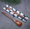 Juego familiar estilo japonés madera de loto nanmu vajilla extendida para adultos hogar palillos de madera palillos públicos regalo anti-moho cuchara de madera duradera