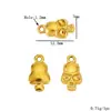 Acero Inoxidable Chapado en Oro de 18 Quilates, Varios Colgantes Pequeños, Ángel, Pies, Taza de Agua, Pingüino, Colgantes para Joyería Hecha a Mano DIY
