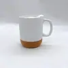 Caneca de Cerâmica com Base de Cortiça Caneca com Base de Cortiça Cerâmica com Tampa Fosca Caneca de Presente 350ML Copo em Estoque com Isolamento