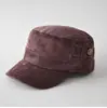 Gorra de béisbol negra de ala plana con botones estilo coreano, retro, para mujer, artística, de nicho, casual, versátil, que adelgaza la cara, sombrero de equitación, moderno