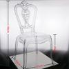 Silla Acrílica de Comercio Exterior Silla Transparente de Palacio Silla con Respaldo Mesa y Silla Sencillas Silla de Boda para Auditorio de Banquetes de Hotel