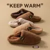 Pantuflas de Algodón para Mujer Invierno Cálidas 2026 Nuevas para Interior Hogar Felpa Plus Espesada Felpa Domésticas Antideslizantes Pantuflas de Algodón Mujer