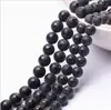Contas Soltas do Mantra de Seis Caracteres de Obsidiana Contas Redondas Semi-Acabadas Pulseira DIY Colar Acessório de Joia Contas Pulseira com Elemento Borboleta