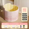 Tina de Baño Portátil Modelo Nuevo con Respaldo, Tina de Baño Redonda Plegable para Adultos Espesa de Temperatura Constante, Aislamiento de Sauna