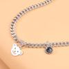 Pulseira Simples Estilo Japonês e Coreano Pulseira de Urso Cartoon Geométrico Pulseira de Corrente de Metal Estilo Frio Elegante