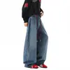 Pantalones de Pierna Ancha hasta el Suelo con Parches a Cuadros Estilo Americano, Cordones, Cómodos Pantalones tipo Cimitarra, Jeans de Pierna Recta, Moda Casual, Ropa para Mujer