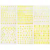 Adesivos Coloridos para Nail Art de Estrelas, Estrelas de Cinco Pontas Macaron Dopamina Fofas, Adesivos Vestíveis de Unha e Rosto em Forma de Coração de Verão