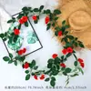 36 Enredaderas de Rosas Artificiales de Alambre de Hierro, Enredaderas de Plástico para Decoración, Flores Falsas para Bodas, Envoltura de Tuberías de Aire Acondicionado y Cubierta de Enredaderas