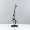 Pieza Decorativa de Hierro Fundido Abstracto Minimalista Estilo Europeo para Arte Acrobático de Tres Personas para Sala de Estar, Dormitorio, Mueble de TV, Decoración del Hogar