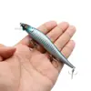 Isca minnow flutuante de 12cm 13,6g isca artificial isca dura ABS para pesca em água doce e salgada, adequada para traíra