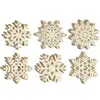 Enfeites de Grafite Pintados para Crianças Decoração Pendente para Árvore de Natal Floco de Neve de Madeira em Branco Pingente para Colorir DIY para o Natal