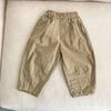 Calça Infantil Primavera e Outono Calça Casual para Meninos 2026 Novo Estilo Solta 100% Algodão Calça Longa para Bebês Meninas Calça Cenoura Tendência