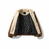 Yidao Roupas Vintage 2026 Inverno Novo Japonês Retrô Desconstruído Gola Alta Curta Camurça de Veado Acolchoada Jaqueta de Trabalho Masculina