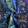 Tela Estampada Digitalmente de Algodón de Cáñamo Tela de Lino de Algodón Estampada Lijiang Yunnan Estilo Étnico Retro Bohemio