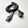 Cable de alimentación estándar nacional de tres clavijas, cable de resorte de CA de cola, 0.75 mm², 1.5 metros, cable de enchufe de cola estándar nacional