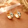 Pendientes Coloridos Retro Estilo Medieval con Circonita, Moda de Alta Gama, Pendientes Literarios Personalizados, Pendientes Elegantes y Versátiles