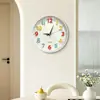 Reloj Silencioso a Prueba de Polvo para el Hogar Sin Taladro Aspecto de Alta Gama Reloj de Pared Sala de Estar Reloj Redondo Colgante de Pared 12 Pulgadas 8 Pulgadas