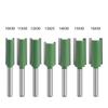 Juego de 6 Piezas de Cuchillos Rectos Verdes con Hojas Simples y Dobles, Cuchillas para Máquina Recortadora, Cuchillas para Ranurar, Brocas para Fresadora de Grabado y Herramientas