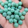 Cuentas redondas de ágata pino verde jade cuentas sueltas calcedonia azul cielo 10 mm pulsera collar accesorios de joyería cuentas hechas a mano