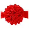 Decoração de Carro de Casamento Flor na Cabeça do Carro Carro Carro Novo Pano de Seda Vermelho Casamento Bola Bordada Vermelha Cerimônia de Abertura Corte da Fita Casamento