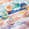 Serie de paisajismo con nubes, cinta de papel y un extraño básico, lindo paisajismo, cuenta de mano, material decorativo, pegatinas