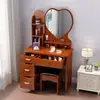 Tocador Mesa de Belleza Princesa Mesa de Maquillaje Moderna Simple Tocador de Dormitorio Mini Apartamento Pequeño Tocador Multifuncional