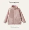 Chaqueta de forro polar infantil transfronteriza, abrigo de algodón grueso y cálido, estilo uniforme escolar para padres e hijos, abrigo de otoño e invierno para bebé