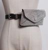 2018 Nueva moda europea y americana forma cóncava borla decoración de diamantes de imitación mini bolsa para teléfono móvil riñonera/cinturón
