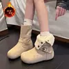 Botas de Nieve con Suela Gruesa para Aumentar la Altura para Mujer 2026 Nuevas de Invierno Elegantes Versátiles con Forro de Terciopelo Espeso Zapatos de Algodón Cálidos