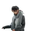 Bufanda de borlas de otoño e invierno para mujer, engrosada, para estudiantes, doble cara, nueva de invierno, cachemira, color liso, bufanda, chal, fabricantes